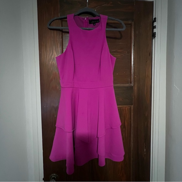 Adelyn Rae Ruffled Mini Dress Racerback - Purple Magenta - Picture 5 of 5